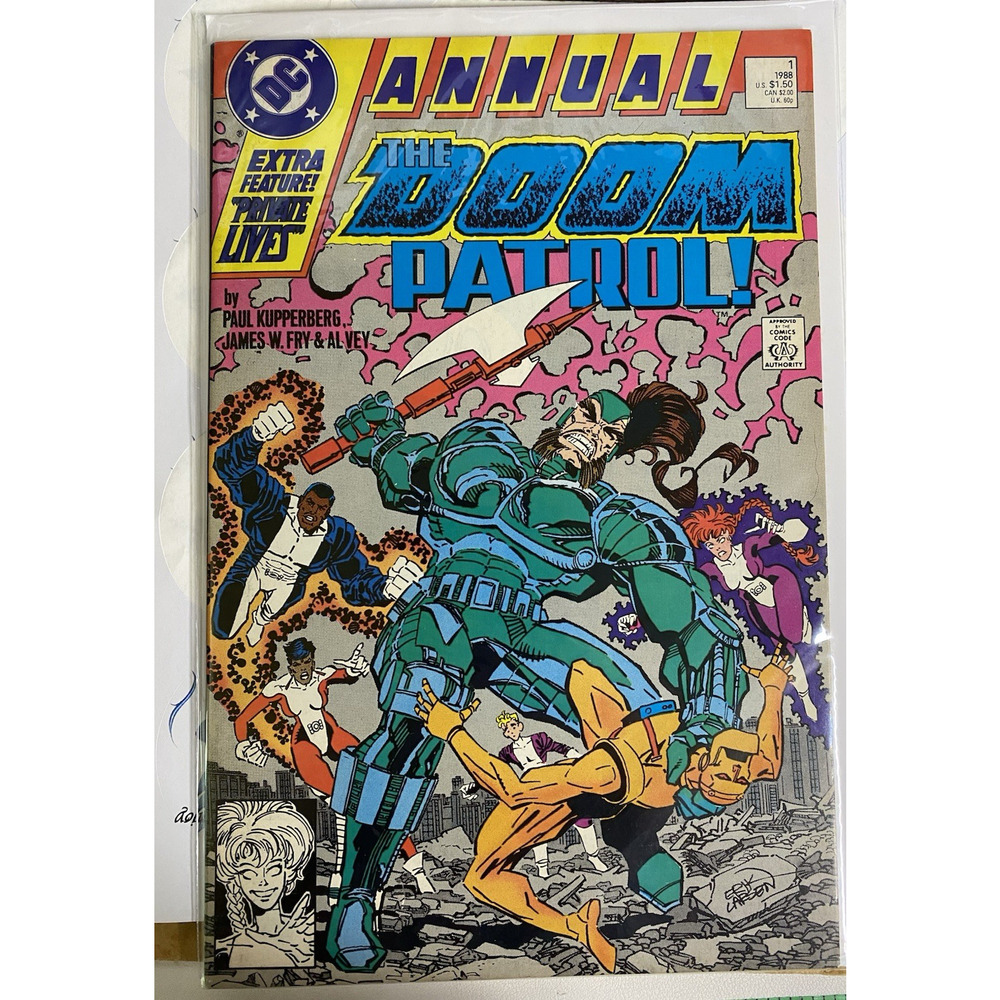 Doom Patrol Comic Lot (1988) – Issue #15 + Annual #1 DC Vintage Comics